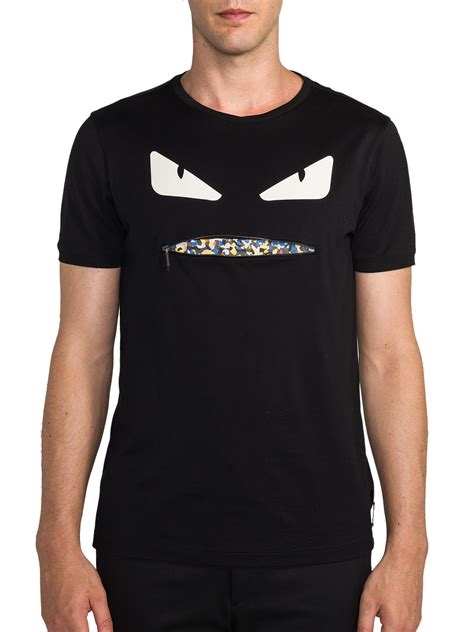 fendi zip t shirt|Fendi t shirt original.